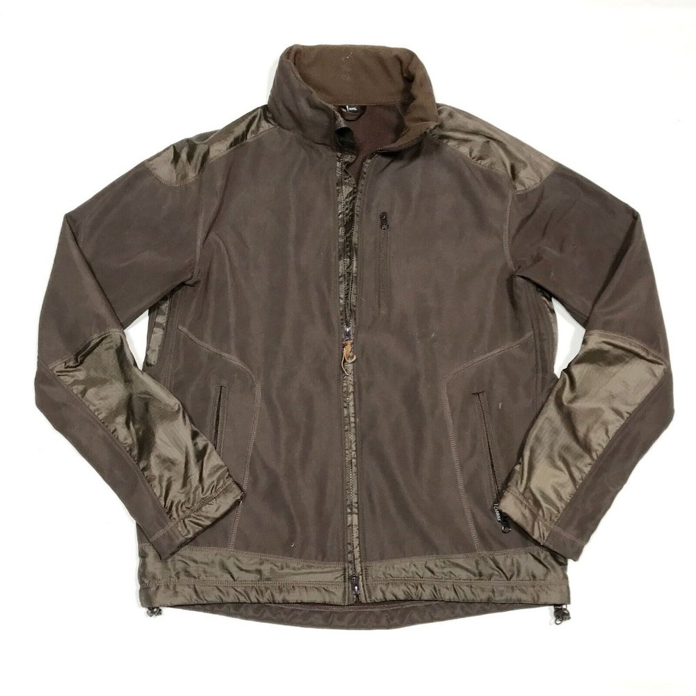 Carroll Original Wear Brown Soft Shell Western Ranch Work Wear Hooded Jacket 2XL
